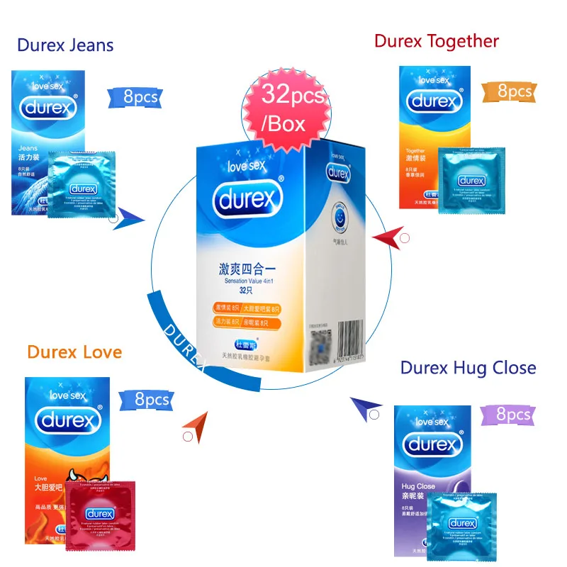 Презервативы Durex 5 в 1 со смазкой ультратонкие презервативы из натурального