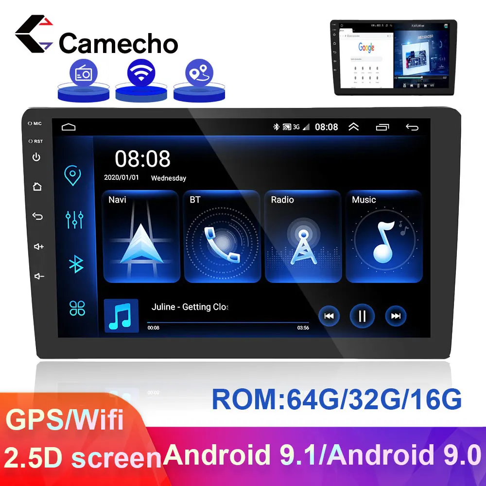 Камера 2 Din Android автомобильное радио Автомобильный GPS мультимедийный плеер