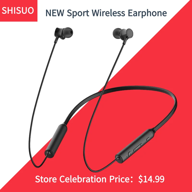 SHISUO Новые Bluetooth 5 0 Наушники Беспроводные спортивные наушники IPX5