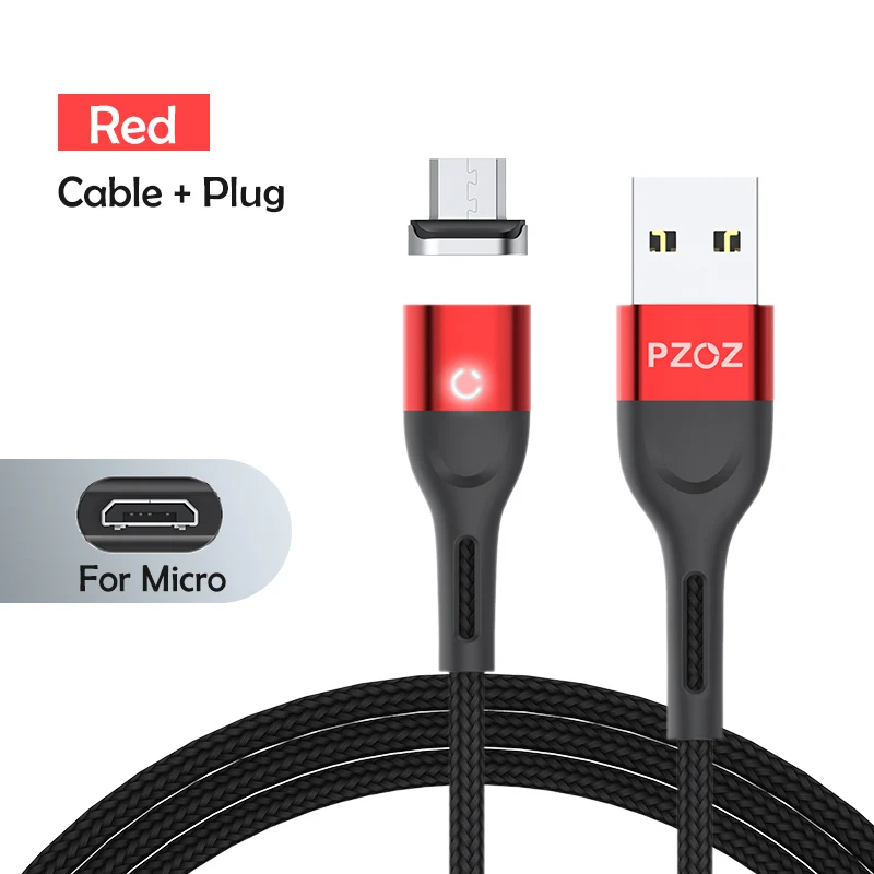 android charger adapter PZOZ Magnetic Cable Micro USB C Fast Charging Adapter Microusb Magnet Type C Mobile Phone Cable Data Charger For iPhone 12 Pro aux cable for iphone Cables