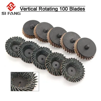 

2-12pcs 2inchs Type R Roloc Wheel 55mm Sanding Discs Grinding Wheels Grit 40 Blades Plastic Cap for Angle Grinder