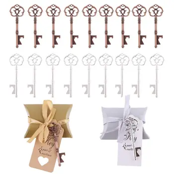 

50 Sets Wedding favors Party Key Bottle Opener with Tag Paper Candy Bag Souvenir Gifts Wedding Gifts For Guests Wedding Decorati