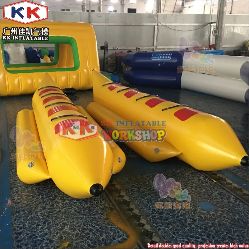 Высокое качество 3-4 человек буксируемые сумасшедшие морские игрушки надувная Банановая летающая лодка для занятий спортом