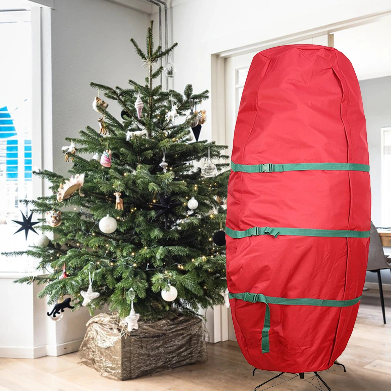 Saco de árvore de natal dobrável natal grinalda oxford pano casa sacos de  armazenamento para armazenar coisas de natal organizador com alça| | -  AliExpress