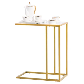 

Marble Simple C-Side Table White