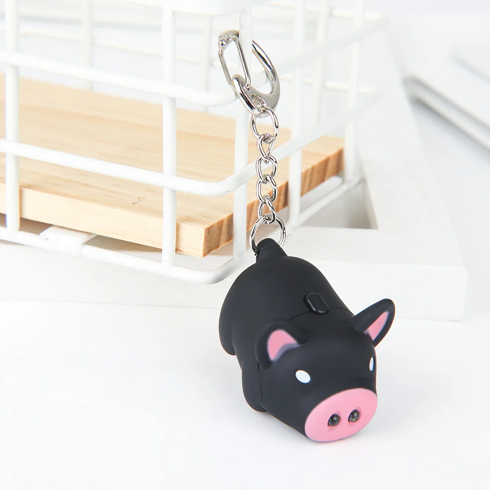 Schwein Führte Taschenlampe-Ton-Ring-Kinderspielwaren-Schwein-Licht Keychains Schwein Führte Taschenlampe-Ton-Ring-Kinderspielwaren-Schwein-Licht Keychains
