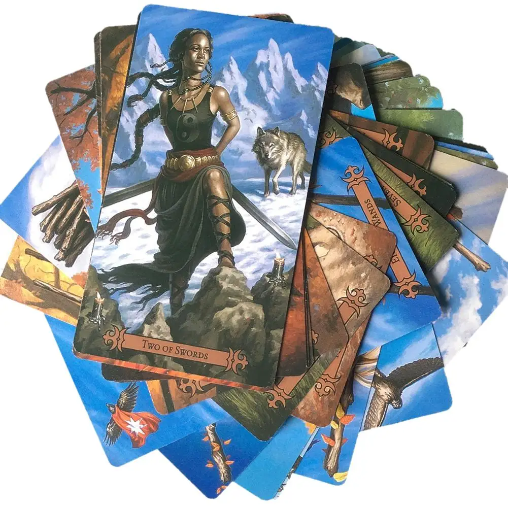  78pcs Modern Spellcaster's Tarot Cards Fantasy Board Games Deck Table Tarot Game for Family Party P