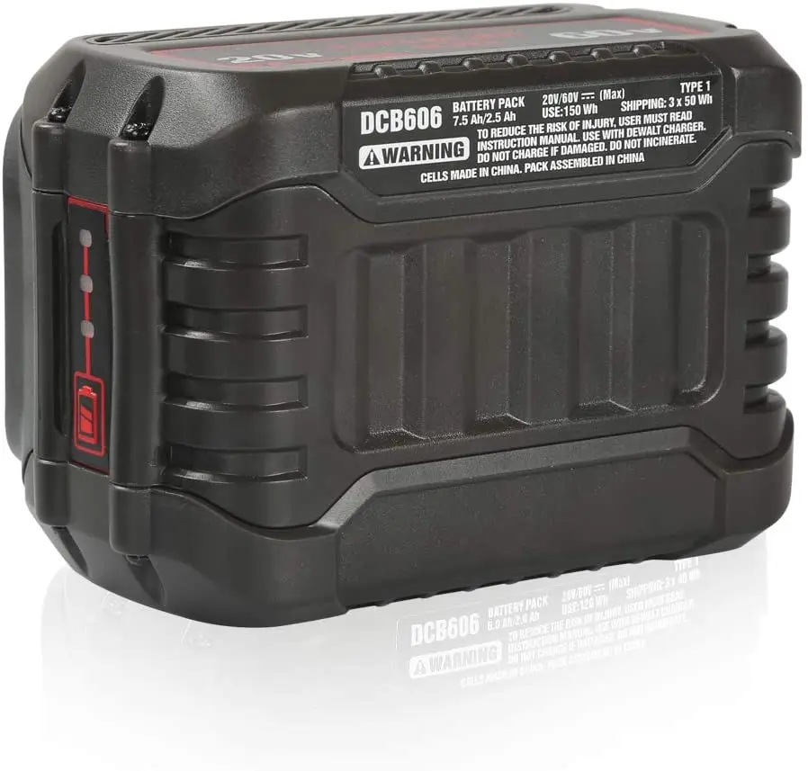 20V/60V 7.5Ah Макс литий ионная аккумуляторная Перезаряжаемые Батарея совместим с DEWALT