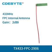 10 шт./лот 433 МГц 2dbi FPC Внутренняя антенна IPEX Разъем LoRa радио 4g всенаправленная Wi-Fi антенна