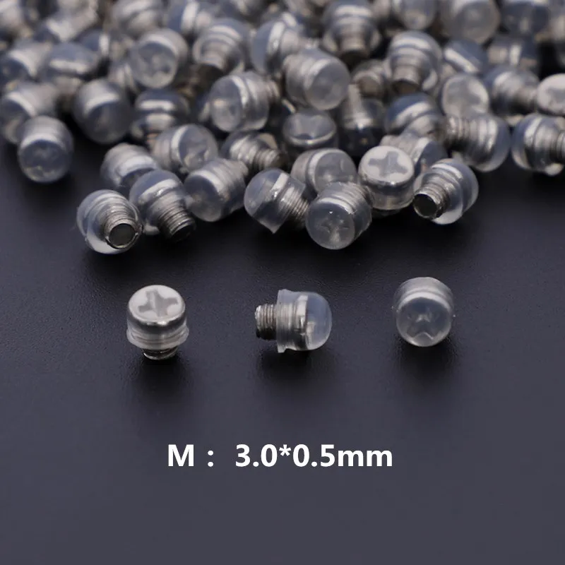 500/1000 Pcs 2 Dimensioni Scissor Imbottiture E Paraurti Vite-In Scissor Silenziatori 3.0/2.5 Millimetri Di Taglio Dei Capelli Per Lo Styling Forbici 