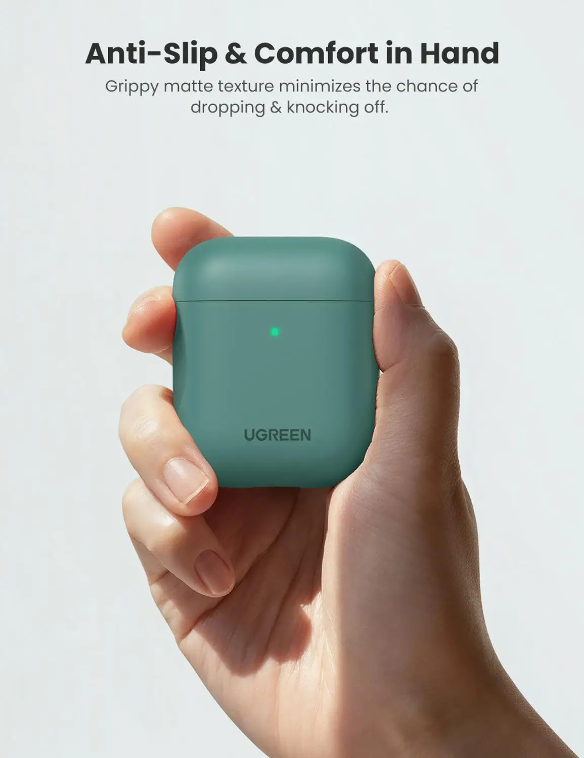 Чехол UGREEN для Airpods защитный чехол черный зеленый ультратонкий Ударопрочный
