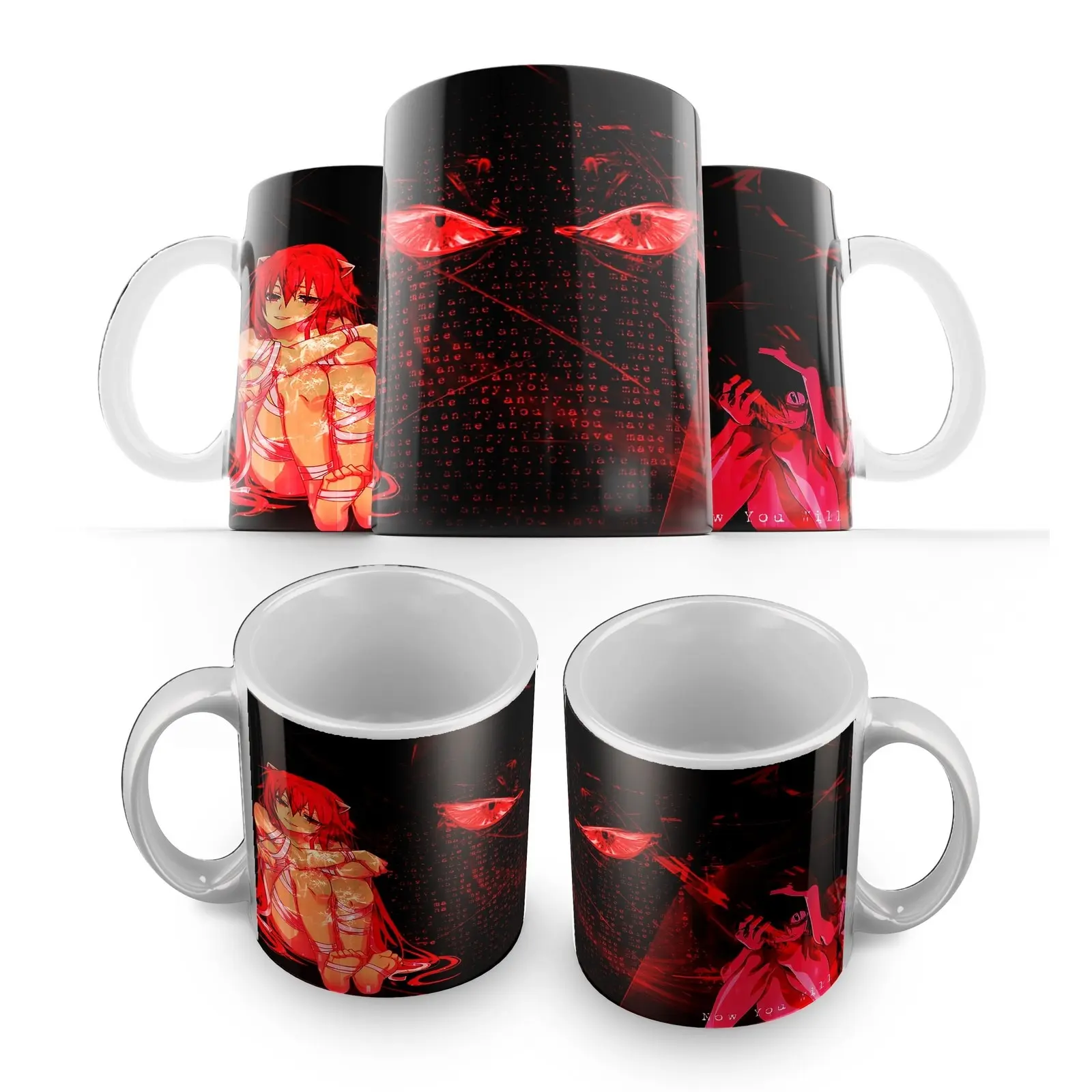 Кружка: Эльфийская песнь - 2 (аниме персонаж нинзя самурай наруто ахегао) -2 | Дом и