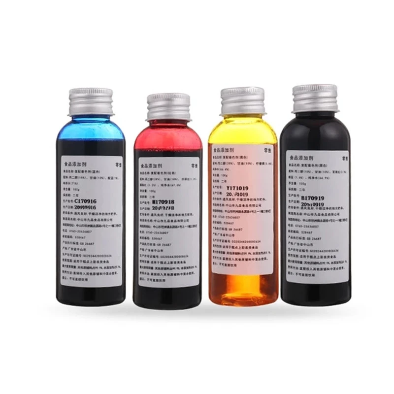 4 color Edible ink 4 цвета съедобные чернила печатные чернила торт может быть съеден непосредственно 100 мл* 4 применимый Epson Canon цифровой торт машина - Цвет: 4 color Edible ink