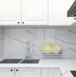 Marble Sticker Self-Adhesive Removable Contact Paper Peel and Stick Oil and Waterproof Wallpaper for Kitchen Bathroom Decorative