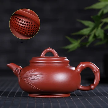 

Yixing recommended undressed ore manual 200 ml dahongpao bamboo pot of tea