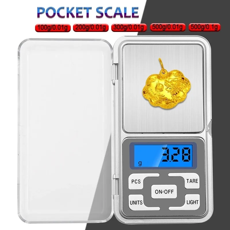 200g 300g 500g 0.01g 0.1g Mini Digital Scale LCD Kitchen Scale Gram Electronic Jewelry Scales Weight Balance Gram High Accuracy