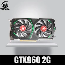 Veineda placas gráficas geforc gtx960 2g ddr5 128bit nvidia computador placa de vídeo desktop pci express 2.0 computador mais forte do que gtx 950