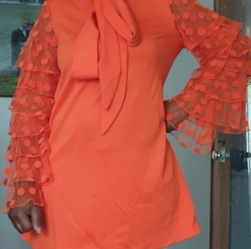 Элегантные вечерние оранжевые винтажные женские мини-платья больших размеров в винтажном стиле, повседневные сетчатые платья с рюшами и бантом