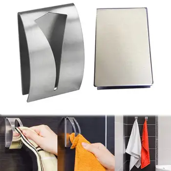 

Stainless Steel Kitchen Storage Rail Bathroom Towel Hanger Wall Mount Holder Useful Storage Hooks Washing Cloth Hanger Rack