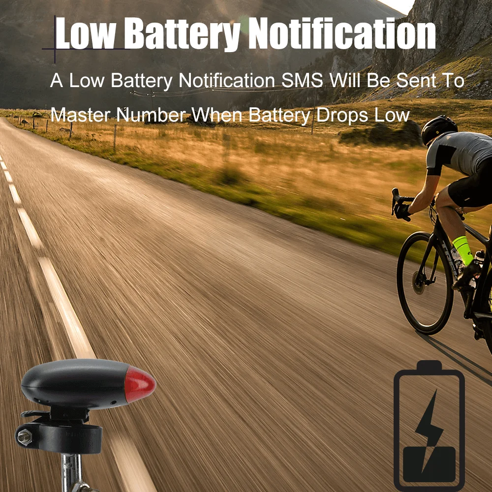 gps tracking device GPS Tracker Bike Waterproof Taillight Design Vibrate Drag Alarm Mini GPS Tracker for Bike Bicycle Geo-fence SOS Free APP tracking device