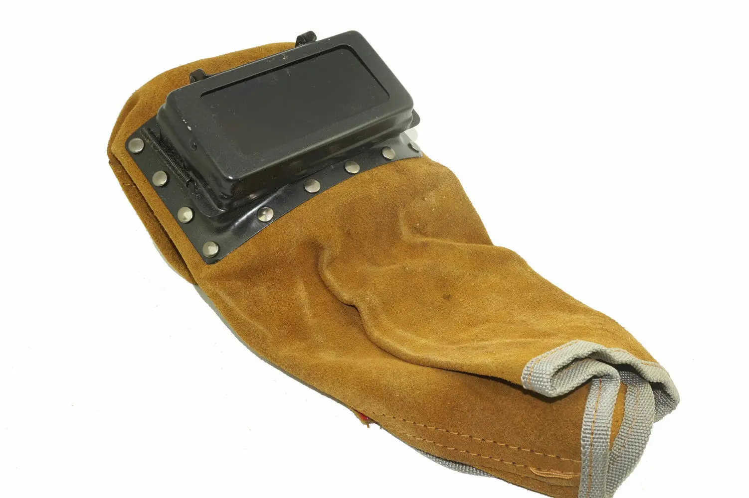 leather helmet face neck protected lens glasses welding hood