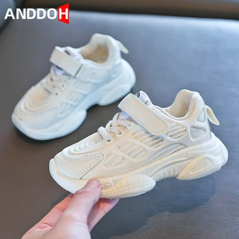 

Size 22-31 Children Non-slip Sneakers Boys Hook Loop Casual Sneakers Girls Breathable Soft Bottom Shoes Baby Lightweight Shoes