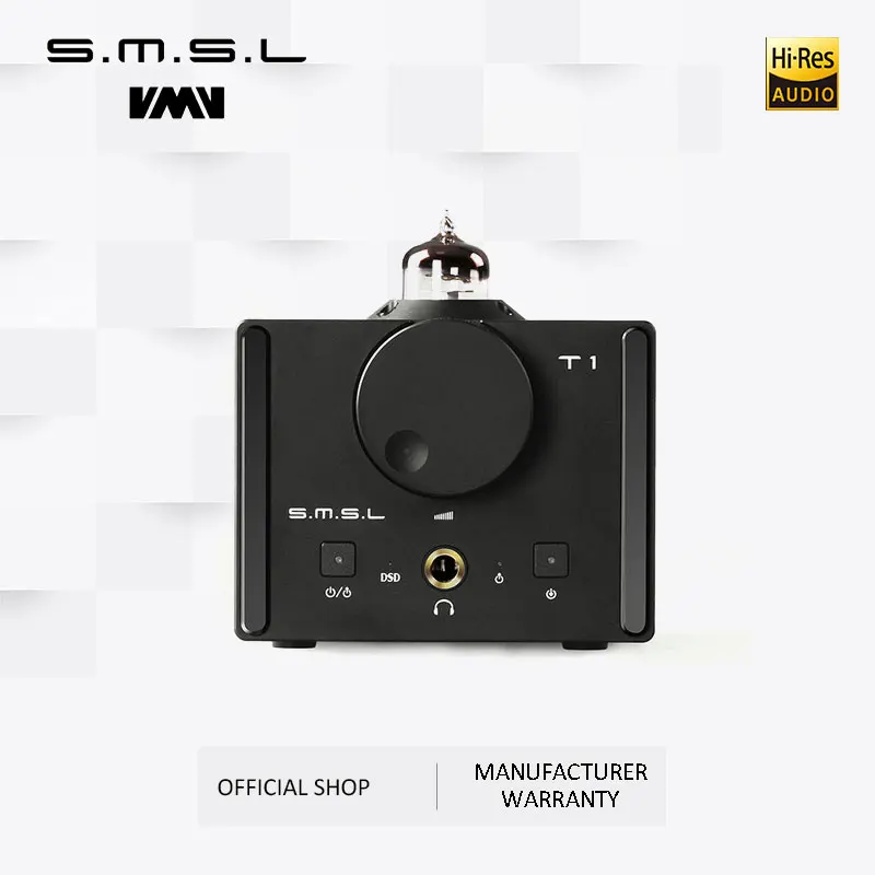 SMSL T1 Hi-Fi усилитель для наушников CM6632A AK4490EQ оптика коаксиальный USB декодер DAC DSD512 384 кГц с Hi-Fi аудио трубкой RCA выход