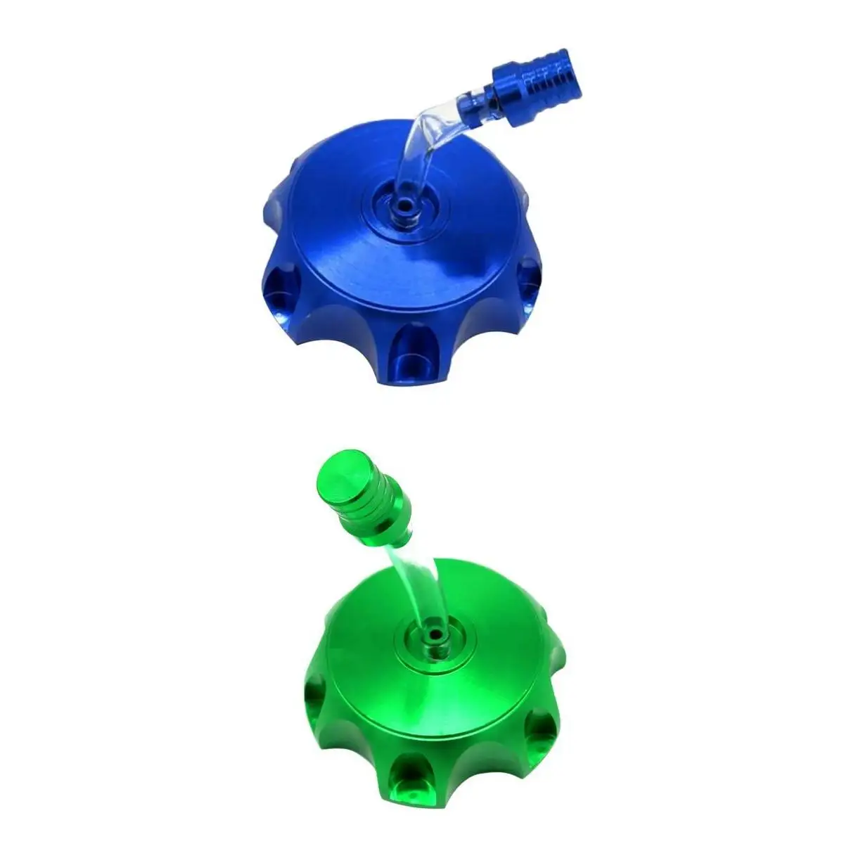 Motorcycle Gas Fuel Cap Valve Vent Breather Hose Tube Tank for ATV PIT Dirt Bik Green/Blue |
