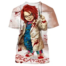 

Jumeast Men Women T-Shirt Oversized Male Female Streetwear Child's Play Chucky Short Sleeve T Shirt Sport Pullover Tops Tees