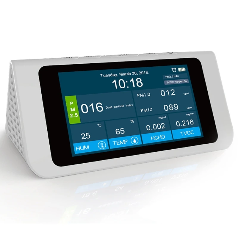 

Multifunctional Professional 7inch PM2.5 PM1.0 PM10 HCHO TVOC AQI Detector Thermometer Hygrometer Air Quality Analyzer