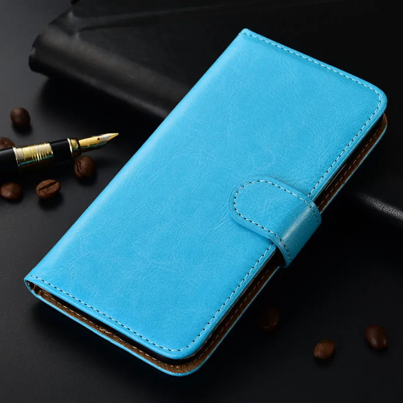 Для zte GF3 роскошный эксклюзивный нескользящий флип-чехол-бумажник из искусственной кожи для zte Blade GF3 Ультратонкий чехол для телефона, чехол-книжка - Цвет: Blue