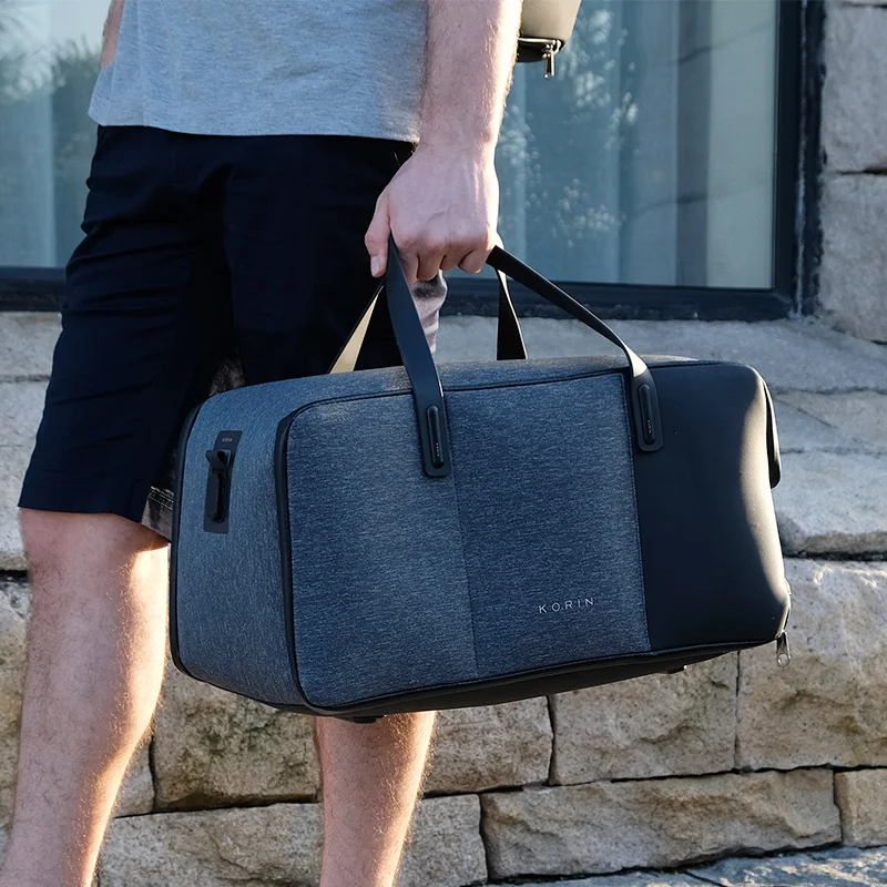 Discount Krion Design FlexPack GO Anti-theft Duffle Bag USB Charging Foldable Men Notebook Computer Bag 15.6 inch Laptop Briefcase 2