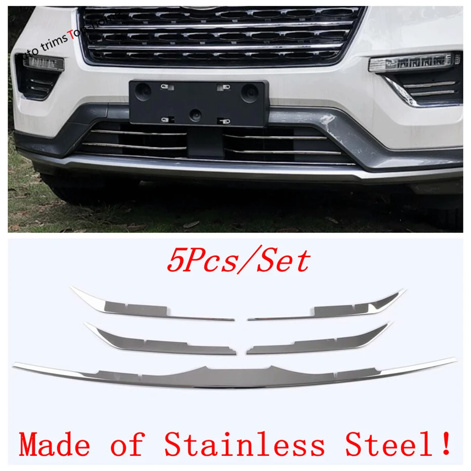 

Stainless Steel Accessories Fit For Ford Explorer 2020 2021 Front Bottom Grille Protective Stripes Refit Kit Cover Trim