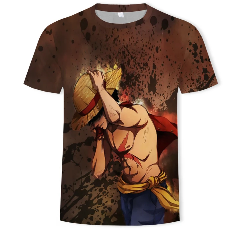 

2019 Hot one piece 3d men t shirt casual tshirt O neck harajuku streetwear man t-shirt anime Funny tshirt tee shirt homme