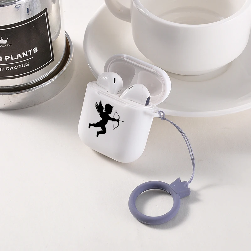 Мягкий силиконовый чехол для наушников Apple Airpods беспроводных Bluetooth защитный