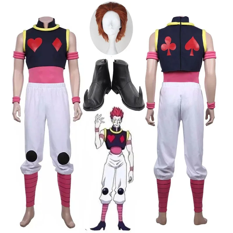 Hisoka Cosplay Costume Anime HUNTER×HUNTER Uniform Vest Pants Outfits Killua Zoldyck HIsoka Cos