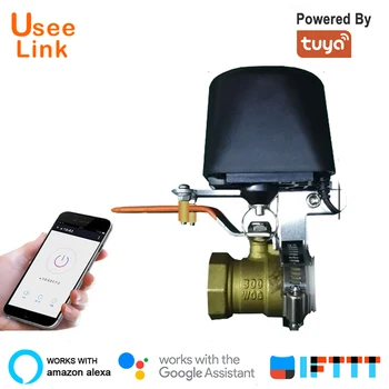 

UseeLink WiFi Smart Gas/Valve Smart Home Automation Control Valve for Gas Work with Alexa,Google Assistant,IFTTT Power by tuya