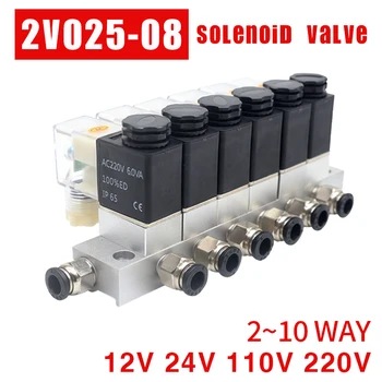 2V025-08 12V 24V 220V 110V Pneumatic Electric Solenoid Valve 2 way Normally Closed Air Magnetic Valve Cartridge solenoid valve micro valve 6v solenoid valve 12v two position three way solenoid valve 24v solenoid valve three way valve