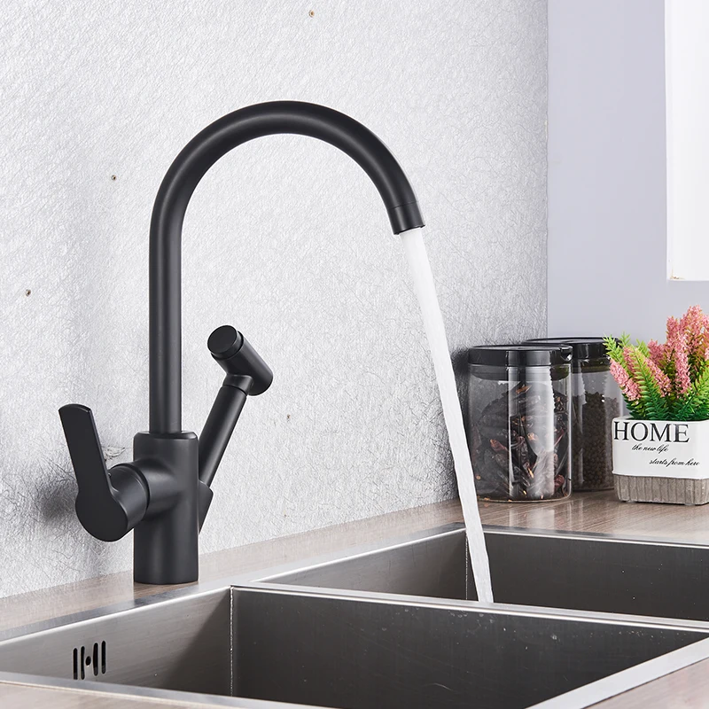 matte black kitchen faucets pull out kitchen sink faucet single handle mixer tap hot cold kitchen sink facuet mixer tap