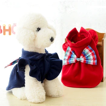 

Lovely Red Blue Dog Dress Pet Dog Clothes for Small Dog Wedding Dress Skirt Puppy Clothing Spring Pet Clothes Chihuahua Yorkie