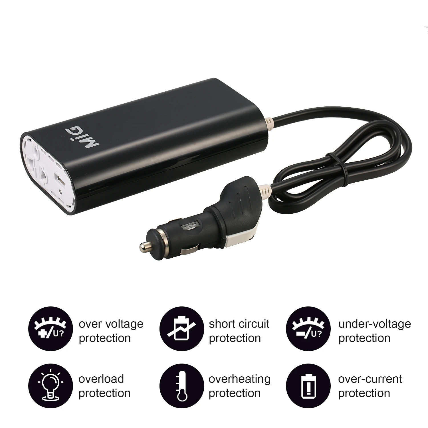 

200W Car Inverter DC 12V to 220V Car Cigarette Lighter Converter Power Adapter Voltage Transformer Socket