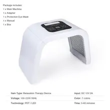 7 цветов PDF профессиональная светодиодная маска светильник для лица терапия устройство для омоложения кожи спа средство для удаления акне против морщин косметическое лечение