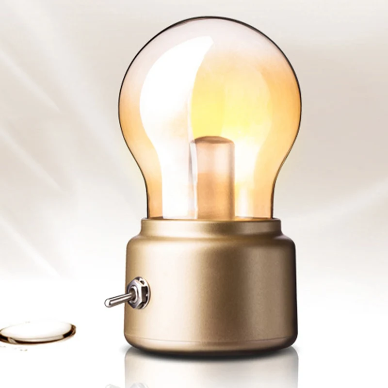 

Retro Charging Bulb Night Light Creatived Nostalgic USB Bedside Atmospheres Table Lamp MDJ998