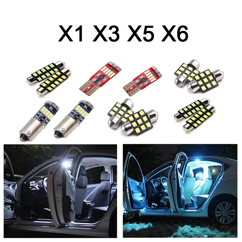 

100% Perfect White Error Free Canbus LED bulb interior map dome light Kit for BMW X1 E84 X3 E83 F25 X5 E53 E70 X6 E71 (00-15)