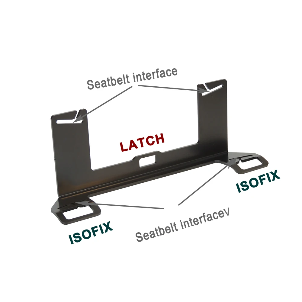 Универсальный защелкивающийся ремень ISOFIX интерфейсы направляющий фиксатор уплотненный стальной кронштейн для автомобильного сиденья для детского безопасного сиденья ISOFIX без паза