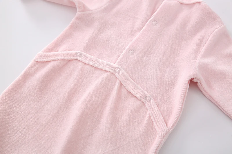 Baby-Strampler-Pyjama mit Rundhalsausschnitt und langen Ärmeln, Kinderkleidung mit Tasche, Patchwork-Design, Baby-Overall, gerippte Babykleidung, Strampler – Detail 14