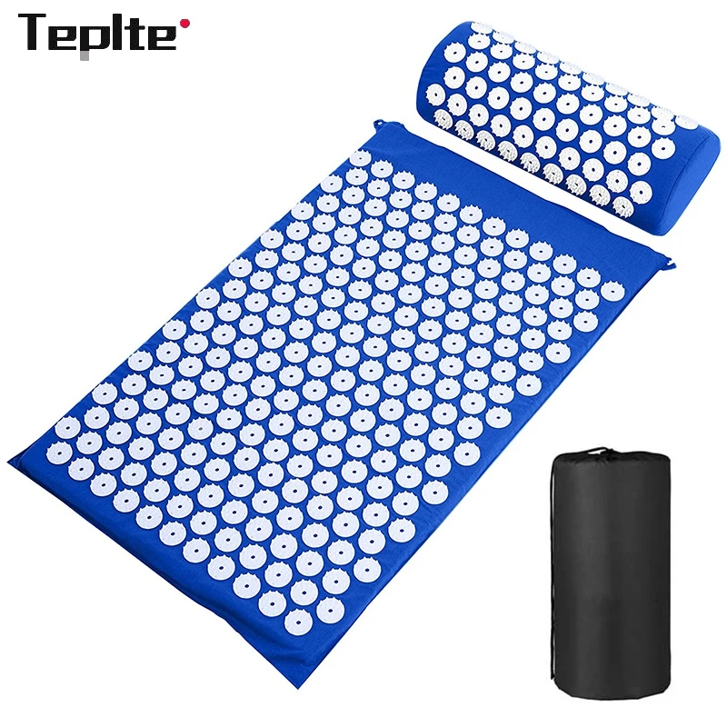 

Acupressure Mat Sensi Massage Mat Pillow Set applicator for Neck Foot Yoga Mat with Needle Back Cushion