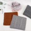Hot Soft Unisex Brushed Knit Neck Warmer Circle Loop Snood Shawl Thicken Scarf Collar Cowl Go Out Wrap Winter Warm Accessories 4