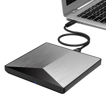 

External Optical Drive USB 3.0 CD/DVD-ROM Combo Aluminum DVD RW ROM Rewriter Burner for MacBook Pro Laptop Win 7/8.1/10 Linux