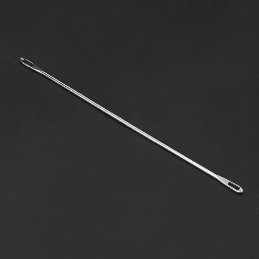 20 Pcs Double Eye Needle Metal 9cm Long Transfer Needle Fit for Knitting Machine